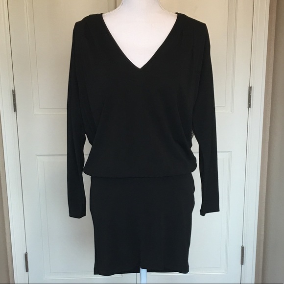 Black Dolman Sleeve Mini Dress by Haute Hippie - Picture 8 of 8